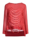 Pierantonio Gaspari Woman Top Tomato Red Size 8 Polyester In Tomato Red