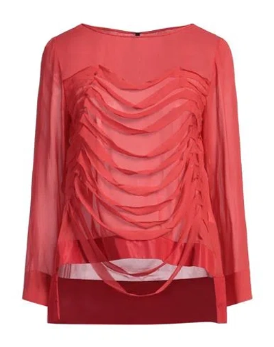 Pierantonio Gaspari Woman Top Tomato Red Size 8 Polyester