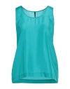 Pierantonio Gaspari Woman Top Turquoise Size 10 Silk