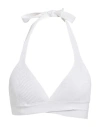 Pierantonio Gaspari Woman Top White Size 10 Viscose, Polyamide In White