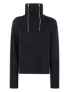 Pierantonio Gaspari Zip Turtleneck Knitwear In Black