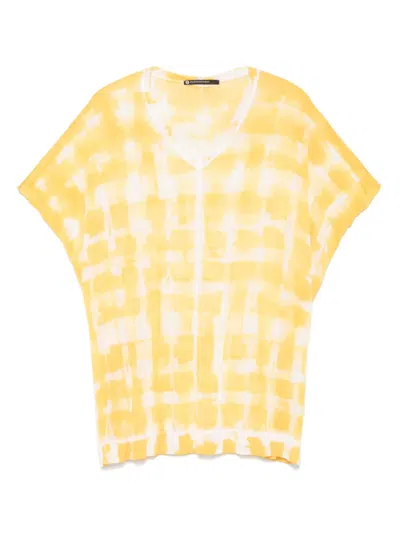 Pierantoniogaspari T-shirt Mit Abstraktem Print In Gelb