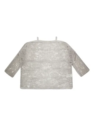 Pierantonio Gaspari Crochet-detail Top In Silver