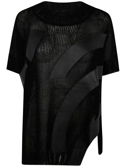 Pierantonio Gaspari Eco-leather Turtle Neck In Black