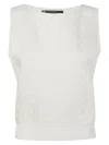 Pierantonio Gaspari Embroidered Tank Top In White