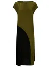 Pierantonio Gaspari Colour-block Maxi Dress In Olive