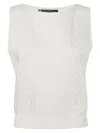Pierantonio Gaspari Embroidered Tank Top In White