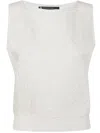 Pierantonio Gaspari Embroidered Tank Top In Milk