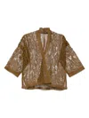 Pierantoniogaspari Cardigan Mit Lochstrickmuster In Braun