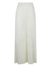 Pierantonio Gaspari Pleated Maxi Skirt In Weiss