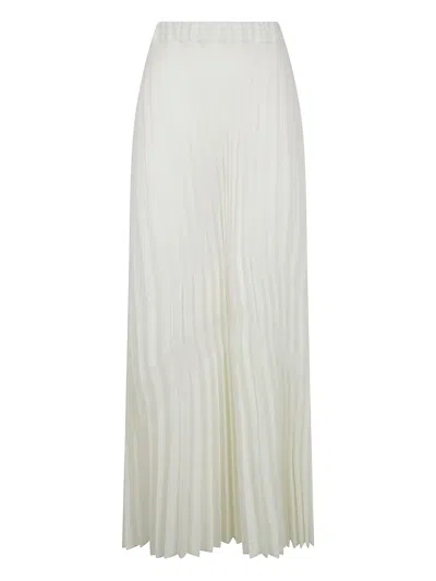 Pierantoniogaspari Pleated Maxi Skirt In Milk