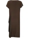 Pierantonio Gaspari Silk Bicolour Dress In Ebony