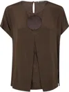 Pierantoniogaspari Silk Blouse In Brown