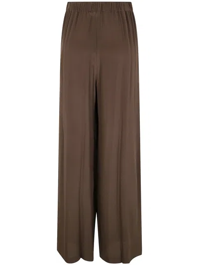 Pierantoniogaspari Silk Long Trouser In Ebony