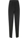Pierantonio Gaspari Silk Tapered Trousers In Black