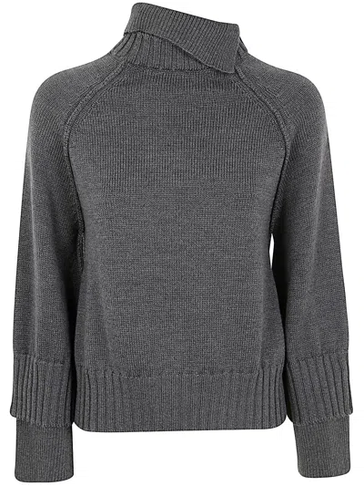 Pierantoniogaspari Turtle Neck Jumper In Grey