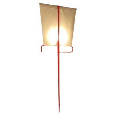 Pre-owned Piero De Martini Arteluce Floor Lamp “le Falene” Di  -metal, Cotton , 1970, Italy In Sand