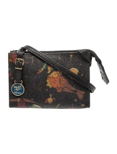 Pre-owned Piero Guidi Leather Crossbody Bag In Black