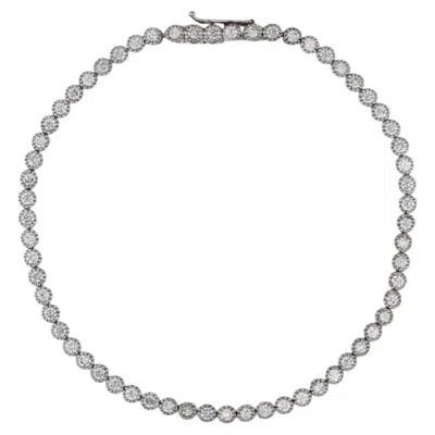Pre-owned Piero Milano 1.50ctw Diamond Tennis Bracelet 18k White Gold 7.25"