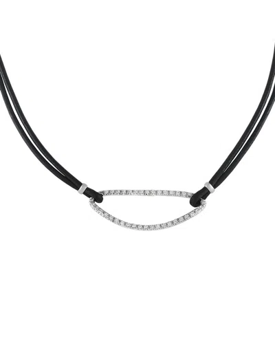 Piero Milano 18k 0.72 Ct. Tw. Diamond Necklace In Black