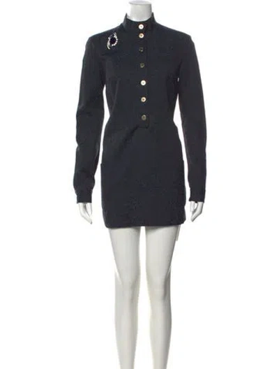 Pre-owned Pierre Balmain 2013 Mini Dress In Blue