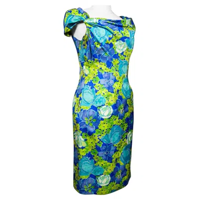Pre-owned Pierre Balmain A  Haute Couture Cocktail Dress Numbered 112776 Circa 1965 In Blue