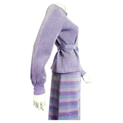 Pre-owned Pierre Balmain A  Lurex Knitting Three-pieces Set - France Circa 1980 In Gray