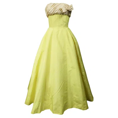 Pre-owned Pierre Balmain A  Ottoman Silk Faille Couture Ball-gown N° 83213 Paris Circa 1958 In Green