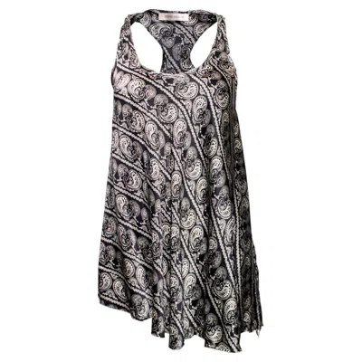 Pre-owned Pierre Balmain , Asymmetric Top With Paisley Print. In Black