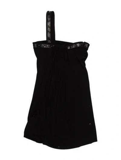 Pre-owned Pierre Balmain Asymmetrical Sleeveless Top In Black