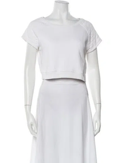 Pre-owned Pierre Balmain Bateau Neckline Sweater In White