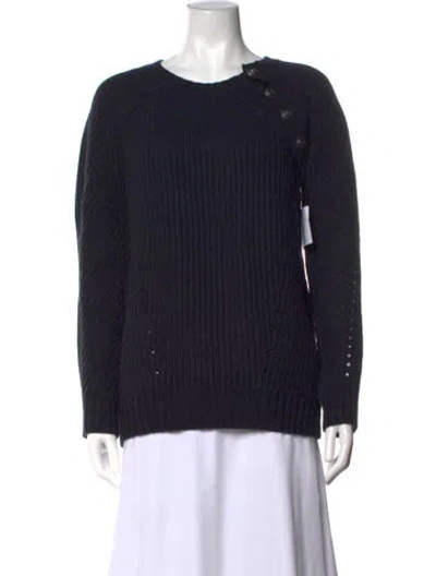 Pre-owned Pierre Balmain Crew Neck Sweater In Blue