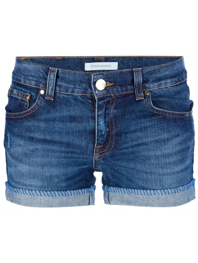 Pierre Balmain Denim Shorts In Blue