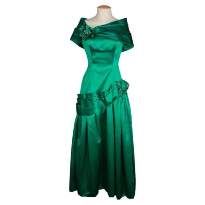 Pre-owned Pierre Balmain Dress By Erik Mortensen Haute Couture 1986 In Blue
