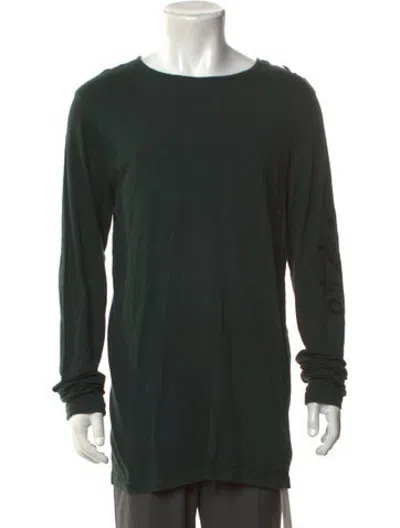 Pre-owned Pierre Balmain Graphic Print Crew Neck T-shirt In Green