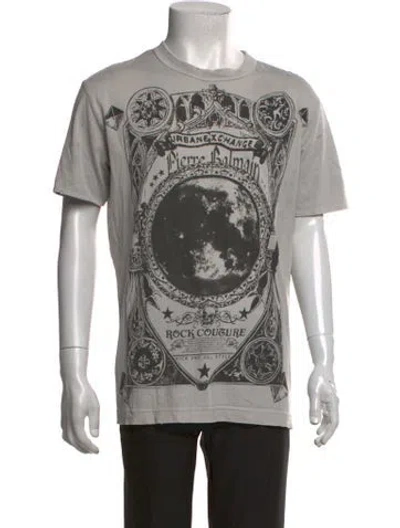 Pre-owned Pierre Balmain Graphic Print Crew Neck T-shirt In Multicolor