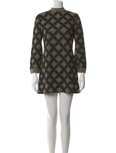 Pre-owned Pierre Balmain Graphic Print Mini Dress In Multi