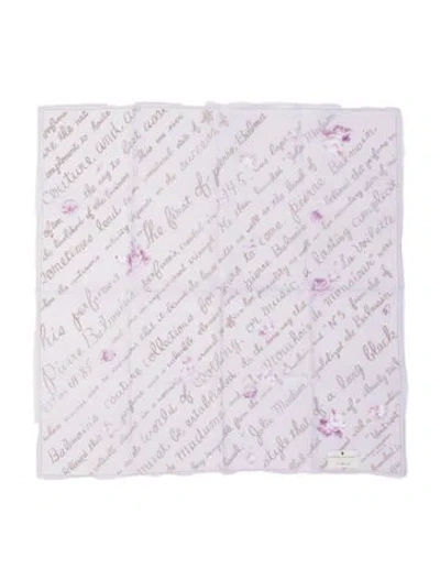 Pre-owned Pierre Balmain Graphic Print Scarf In Purple