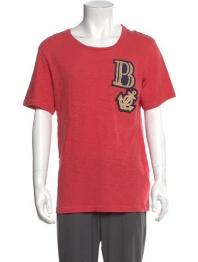 Pre-owned Pierre Balmain Graphic Print Scoop Neck T-shirt In Pink