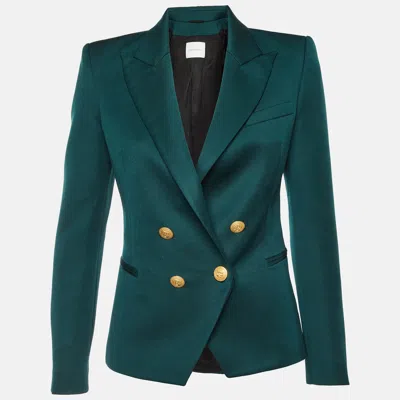 Pre-owned Pierre Balmain Green Wool Double Breasted Blazer S