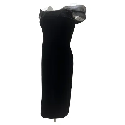 Pre-owned Pierre Balmain Haute Couture Black Velvet  Evening Dress