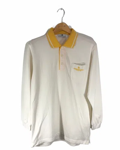 Pre-owned Pierre Balmain Long Sleeve Polo Shirt In White