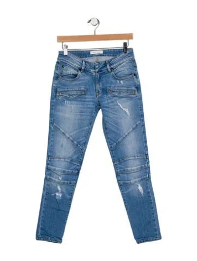 Pre-owned Pierre Balmain Low-rise Skinny Leg Jeans In Blue