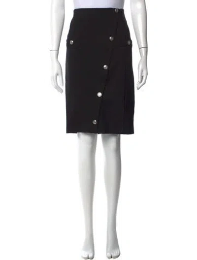 Pre-owned Pierre Balmain Midi Length Skirt In Black