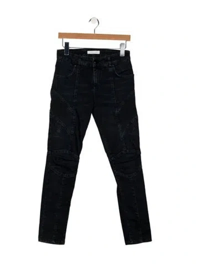 Pre-owned Pierre Balmain Mid-rise Skinny Leg Jeans In Black