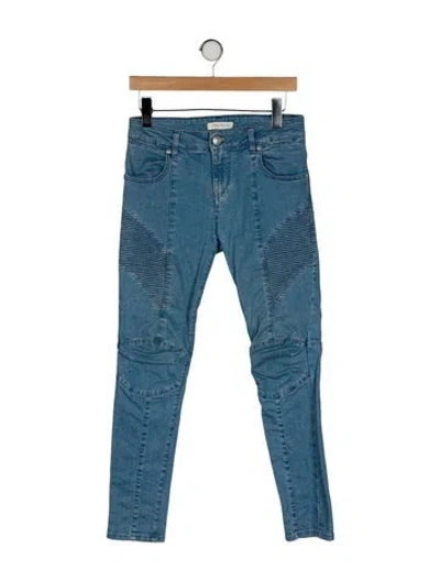 Pre-owned Pierre Balmain Mid-rise Skinny Leg Jeans In Blue