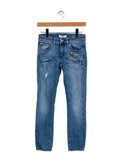 Pre-owned Pierre Balmain Mid-rise Skinny Leg Jeans In Blue