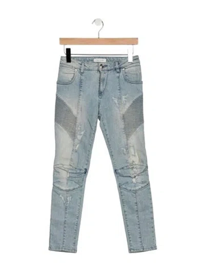 Pre-owned Pierre Balmain Mid-rise Skinny Leg Jeans In Blue