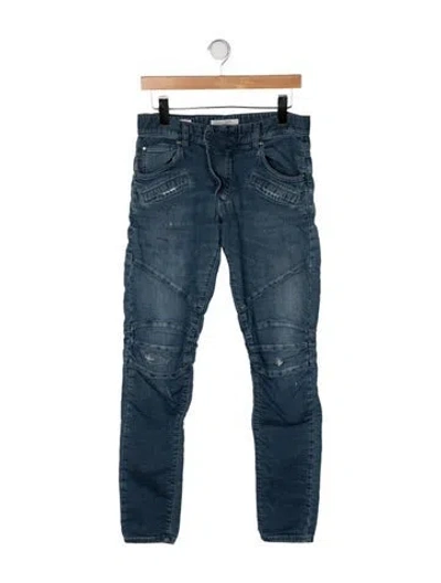Pre-owned Pierre Balmain Mid-rise Skinny Leg Jeans In Blue