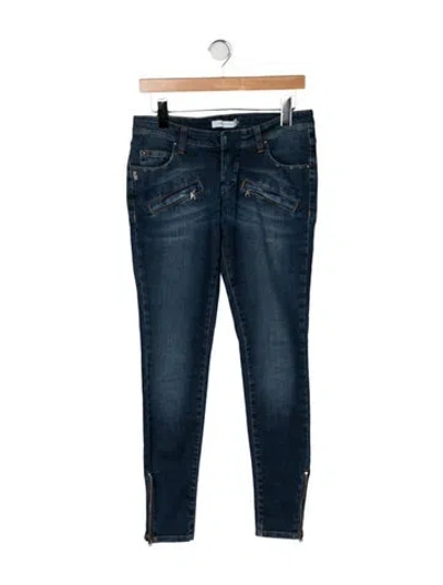 Pre-owned Pierre Balmain Mid-rise Skinny Leg Jeans In Blue
